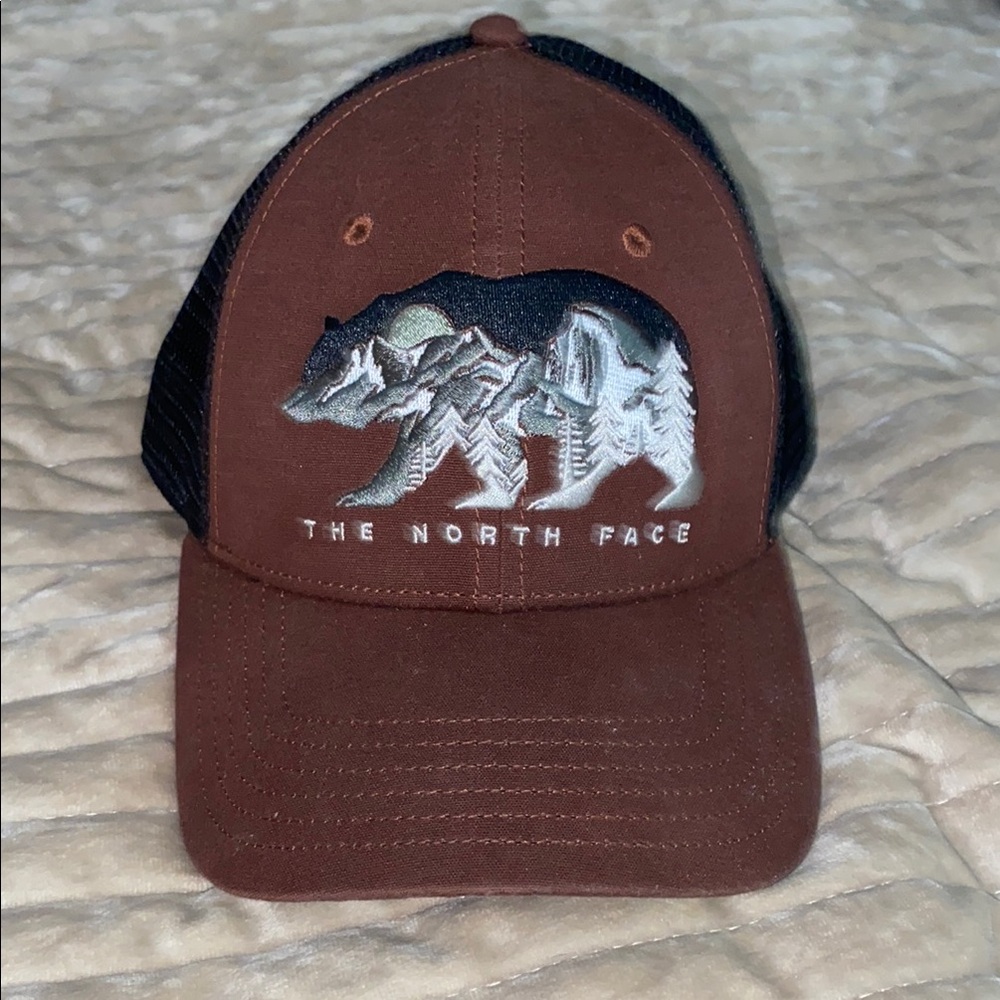 The North Face Brown and Black Hat with Embroidered Logo